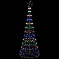 Produktbild för LED Julgran med 230 LED-lampor Flerfärgsdesign 184,5 cm Metall