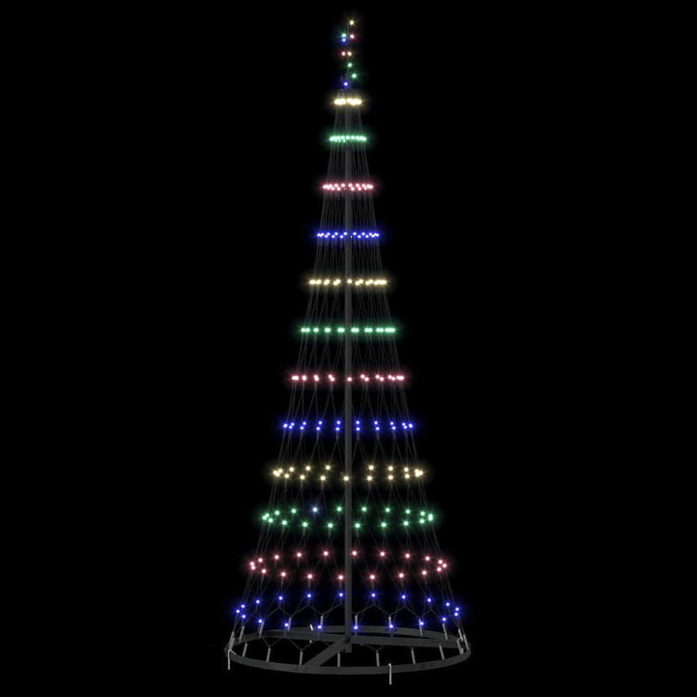 Produktbild för LED Julgran med 230 LED-lampor Flerfärgsdesign 184,5 cm Metall