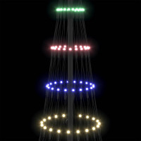 Produktbild för LED Julgran med 230 LED-lampor Flerfärgsdesign 184,5 cm Metall