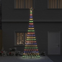 Produktbild för LED Julgran med 455 LED-lampor Flerfärgsdesign 399 cm Metall