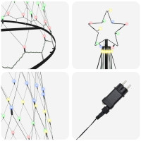 Produktbild för LED Julgran med 455 LED-lampor Flerfärgsdesign 399 cm Metall