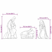 Produktbild för Belyst Krubba Flerfärgsdesign 112 x 71,5 cm PVC
