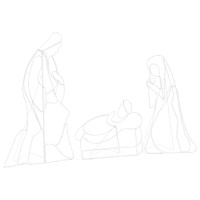 Produktbild för Belyst Krubba Flerfärgsdesign 112 x 71,5 cm PVC