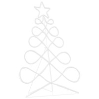 Produktbild för Julgran formad ljus Flerfärgsdesign 78 x 58 cm PVC