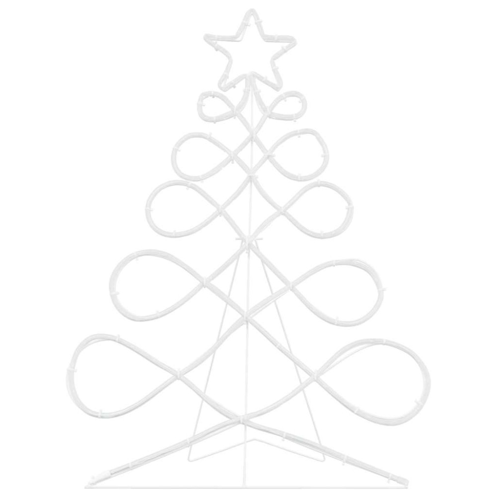 Produktbild för Julgran formad ljus Flerfärgsdesign 78 x 58 cm PVC