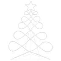 Produktbild för Julgran formad ljus Flerfärgsdesign 78 x 58 cm PVC