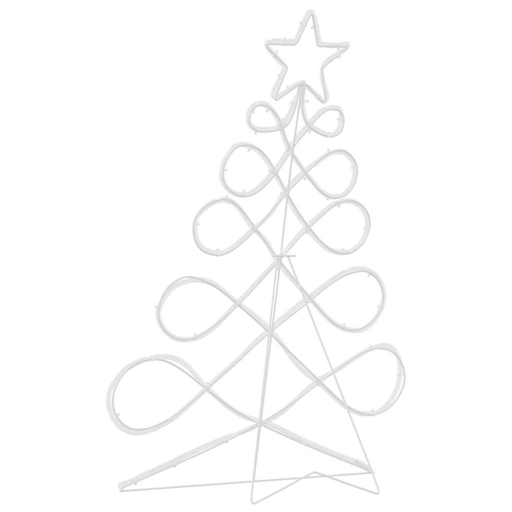 Produktbild för Julgran formad ljus Flerfärgsdesign 78 x 58 cm PVC