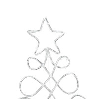 Produktbild för Julgran formad ljus Flerfärgsdesign 78 x 58 cm PVC