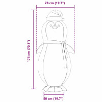 Produktbild för Snö Pingvin Figur med 600 LED-lampor Varmvit 78 x 178 cm tyg
