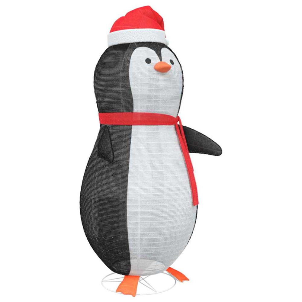 Produktbild för Snö Pingvin Figur med 600 LED-lampor Varmvit 78 x 178 cm tyg