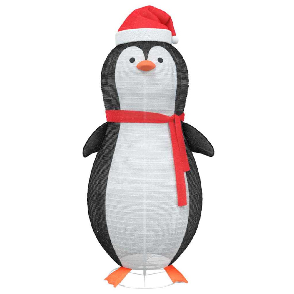 Produktbild för Snö Pingvin Figur med 600 LED-lampor Varmvit 78 x 178 cm tyg