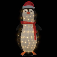 Produktbild för Snö Pingvin Figur med 600 LED-lampor Varmvit 78 x 178 cm tyg