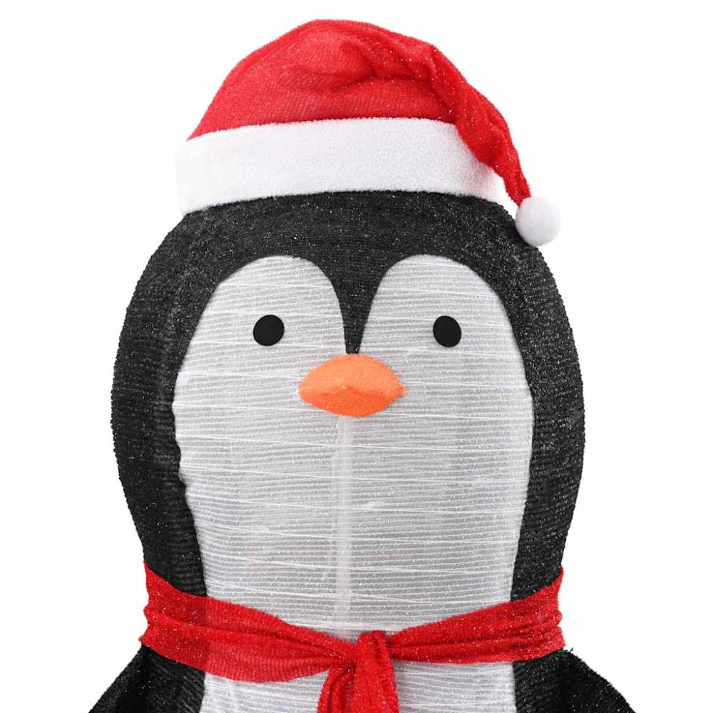Produktbild för Snö Pingvin Figur med 600 LED-lampor Varmvit 78 x 178 cm tyg