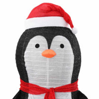 Produktbild för Snö Pingvin Figur med 600 LED-lampor Varmvit 78 x 178 cm tyg