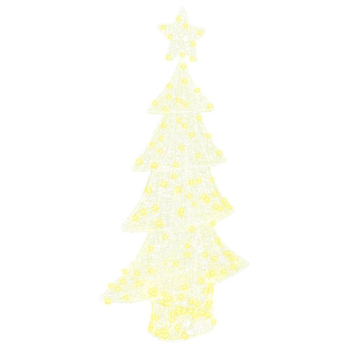 vidaXL Julgran med 160 LED-lampor Varmvit 150 cm Akryl