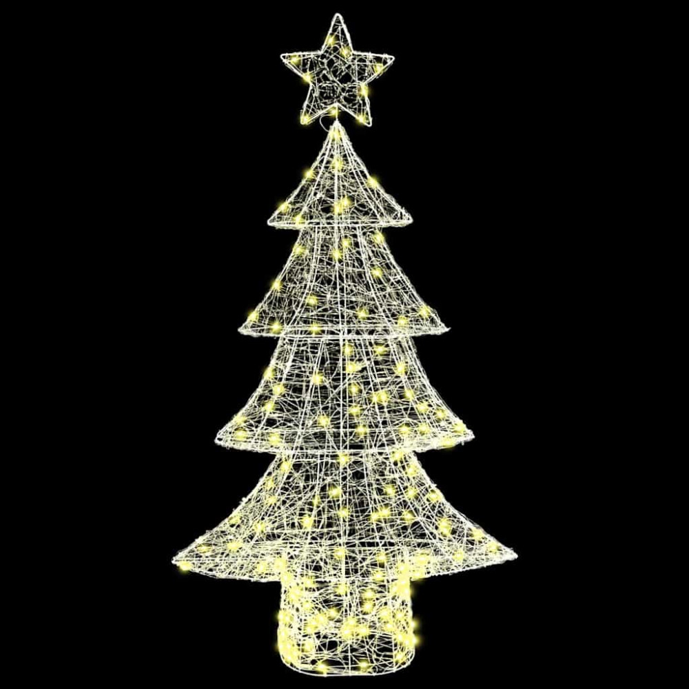 Produktbild för Julgran med 160 LED-lampor Varmvit 150 cm Akryl