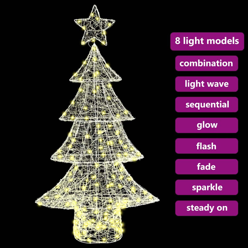 Produktbild för Julgran med 160 LED-lampor Varmvit 150 cm Akryl