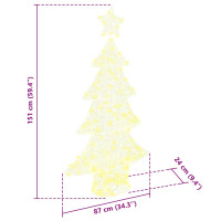 Produktbild för Julgran med 160 LED-lampor Varmvit 150 cm Akryl