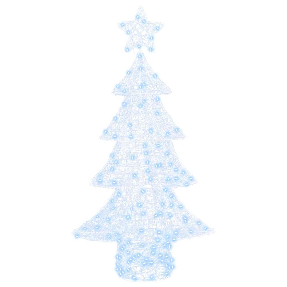 Produktbild för Julgran med 160 LED-lampor Kallvit 150 cm Akryl