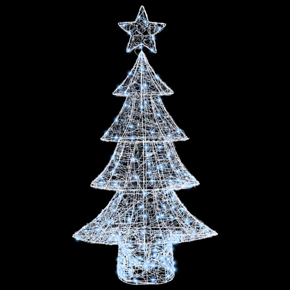 Produktbild för Julgran med 160 LED-lampor Kallvit 150 cm Akryl