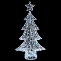 Produktbild för Julgran med 160 LED-lampor Kallvit 150 cm Akryl