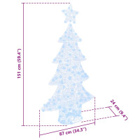 Produktbild för Julgran med 160 LED-lampor Kallvit 150 cm Akryl