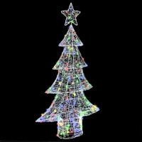 Produktbild för Julgran med 160 LED-lampor Flerfärgsdesign 150 cm Akryl