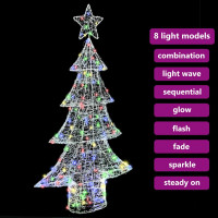 Produktbild för Julgran med 160 LED-lampor Flerfärgsdesign 150 cm Akryl