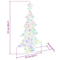 Produktbild för Julgran med 160 LED-lampor Flerfärgsdesign 150 cm Akryl