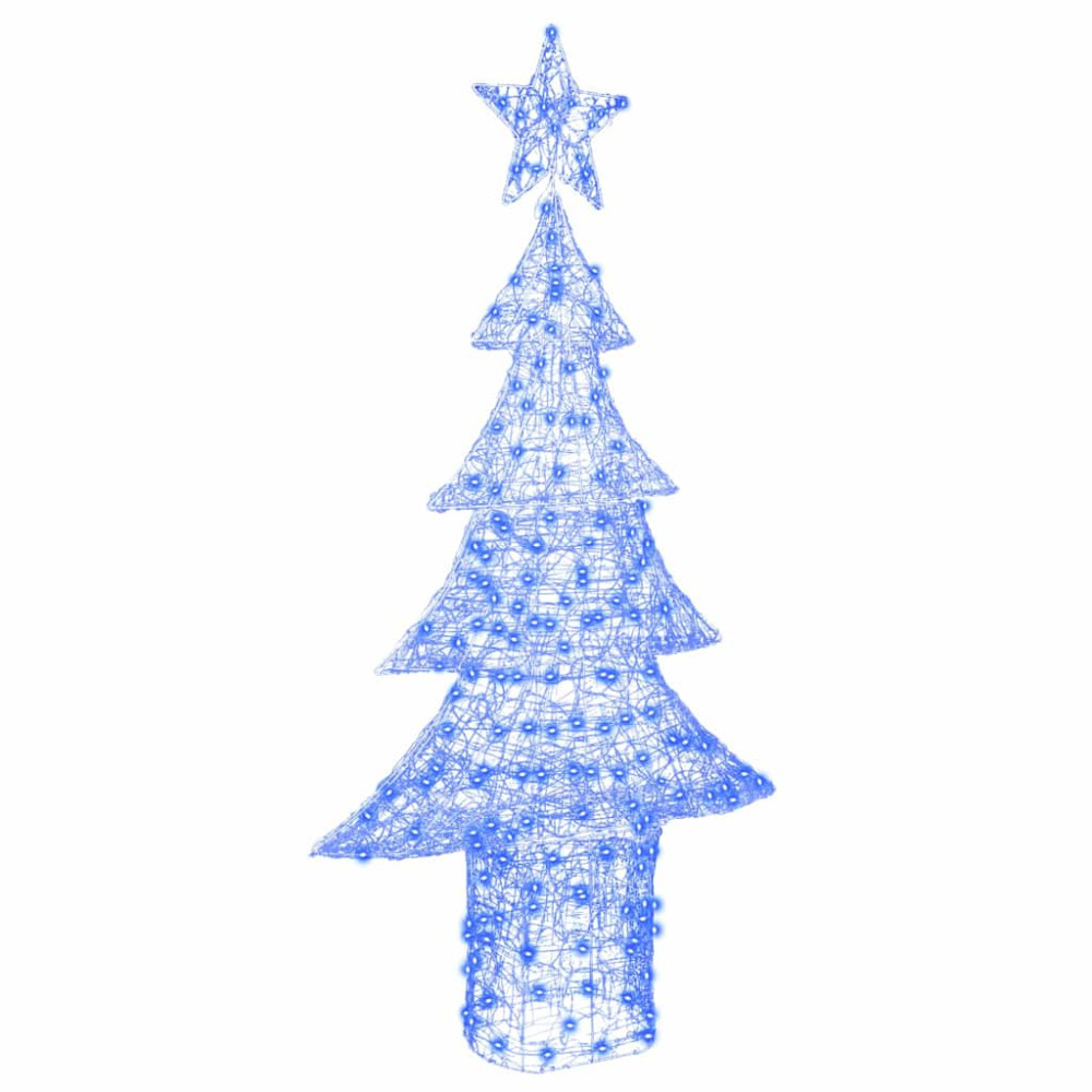 Produktbild för Julgran med 240 LED-lampor Blå 180 cm Akryl
