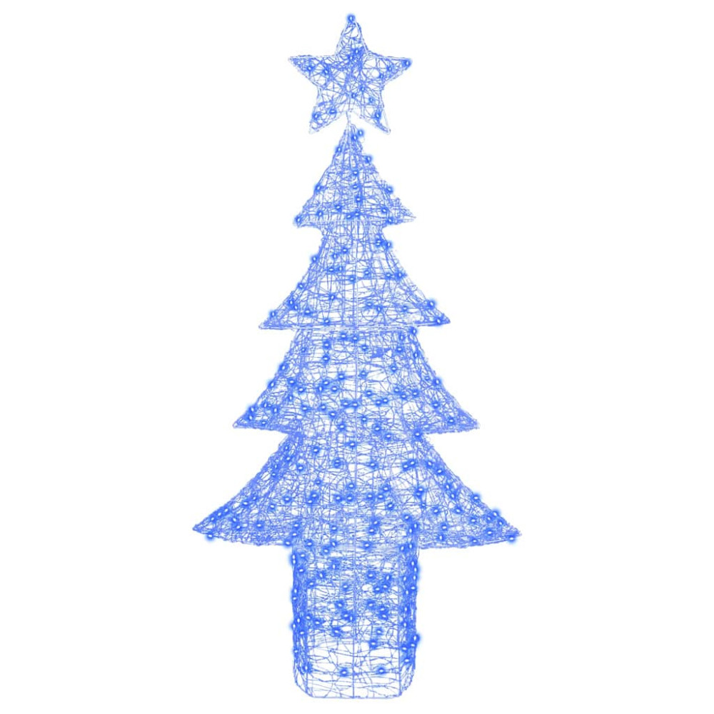 Produktbild för Julgran med 240 LED-lampor Blå 180 cm Akryl