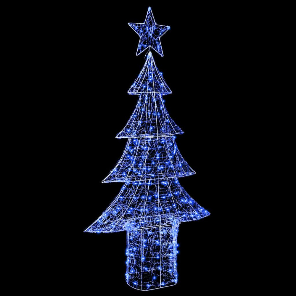 Produktbild för Julgran med 240 LED-lampor Blå 180 cm Akryl
