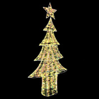 Produktbild för Julgran med 240 LED-lampor Varmvit 181 cm PET