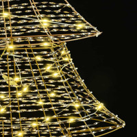 Produktbild för Julgran med 160 LED-lampor Varmvit 151 cm PET