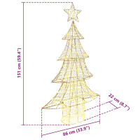 Produktbild för Julgran med 160 LED-lampor Varmvit 151 cm PET