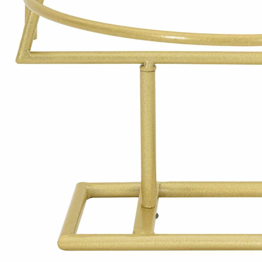 Produktbild för Metall julgran med stativ Guld 125 cm Pulverlackerad stål