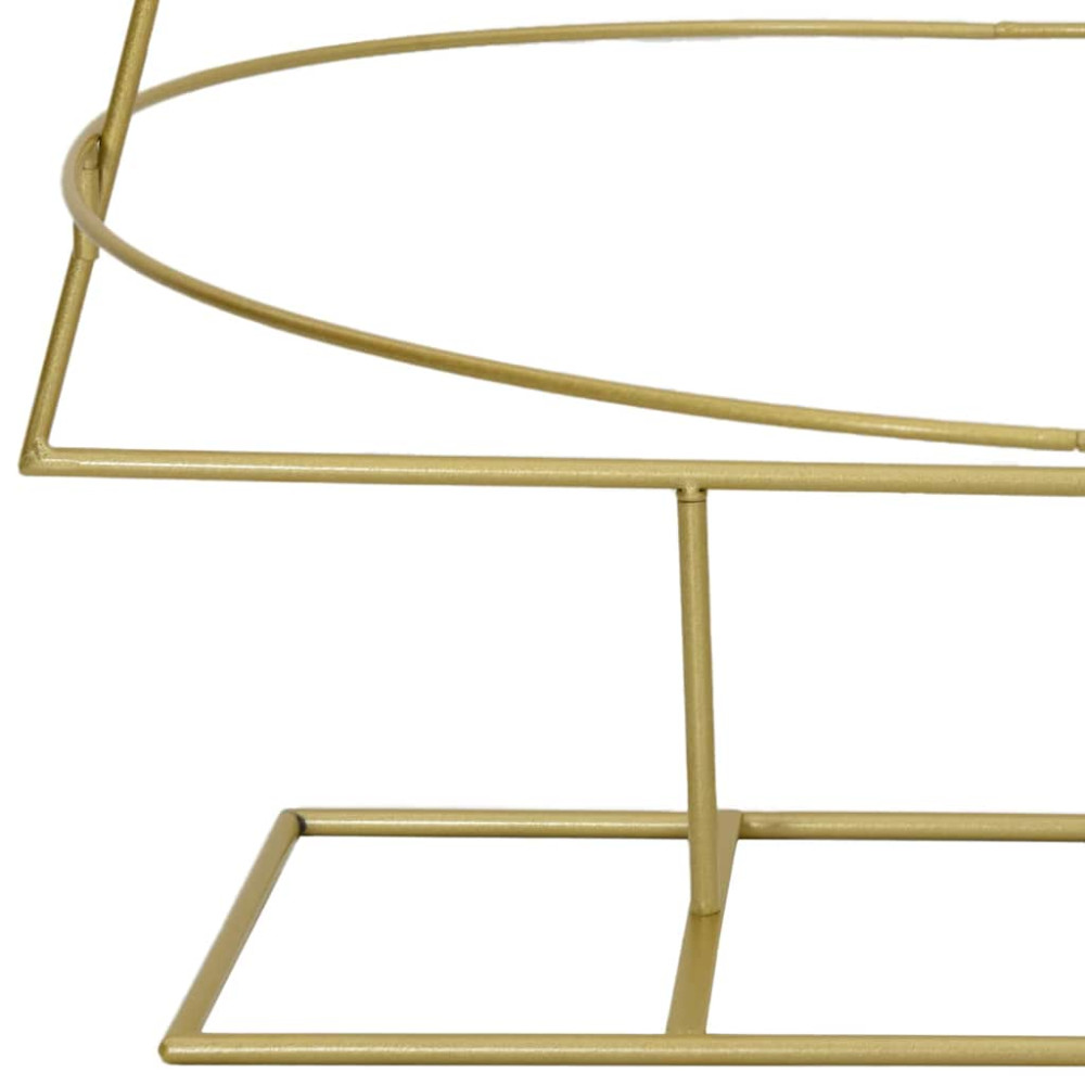 Produktbild för Metall julgran med stativ Guld 148 cm Pulverlackerad stål