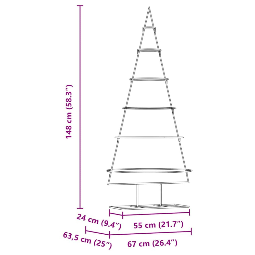 Produktbild för Metall julgran med stativ Guld 148 cm Pulverlackerad stål