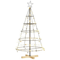 Produktbild för Julcone-träd med stativ Svart 126 cm Stål