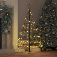 Produktbild för Julcone-träd med stativ Svart 126 cm Stål