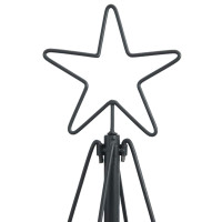 Produktbild för Julcone-träd med stativ Svart 154 cm Stål