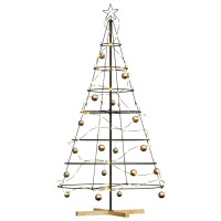 Produktbild för Julcone-träd med stativ Svart 180,5 cm Stål