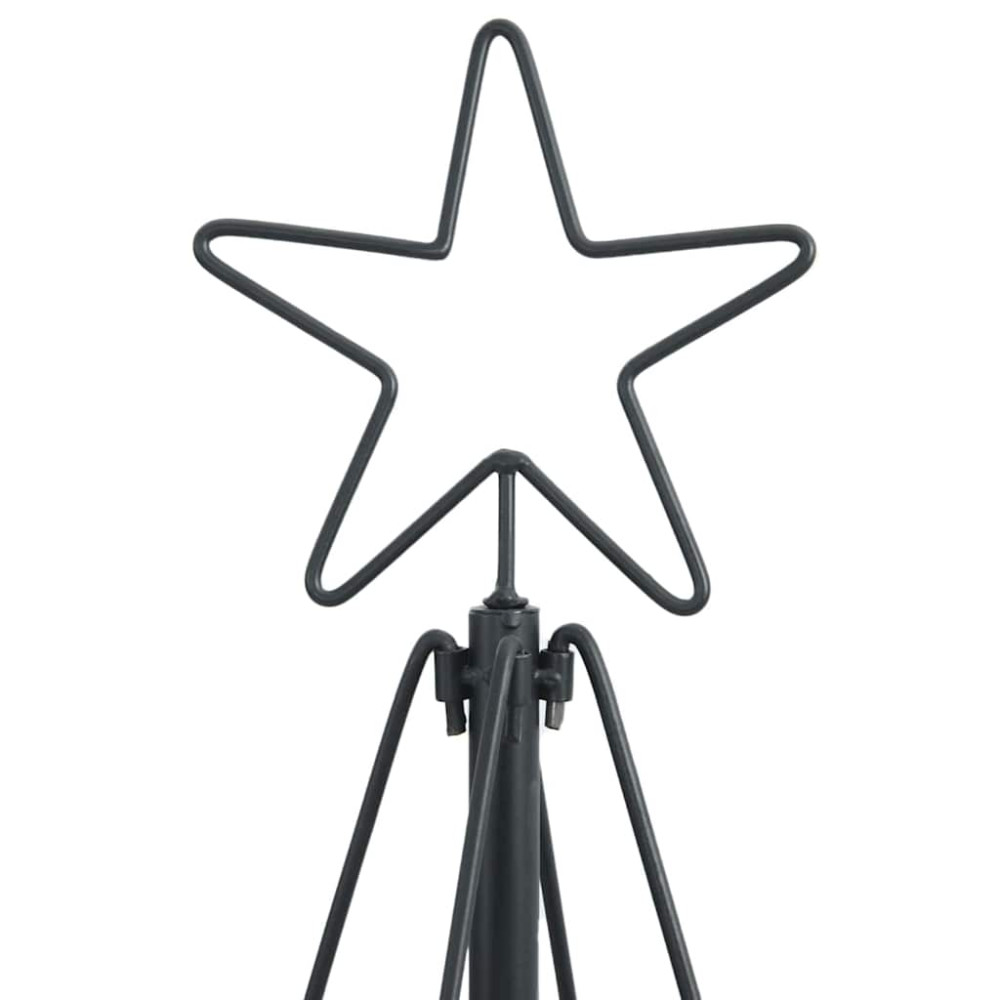 Produktbild för Julcone-träd med stativ Svart 180,5 cm Stål