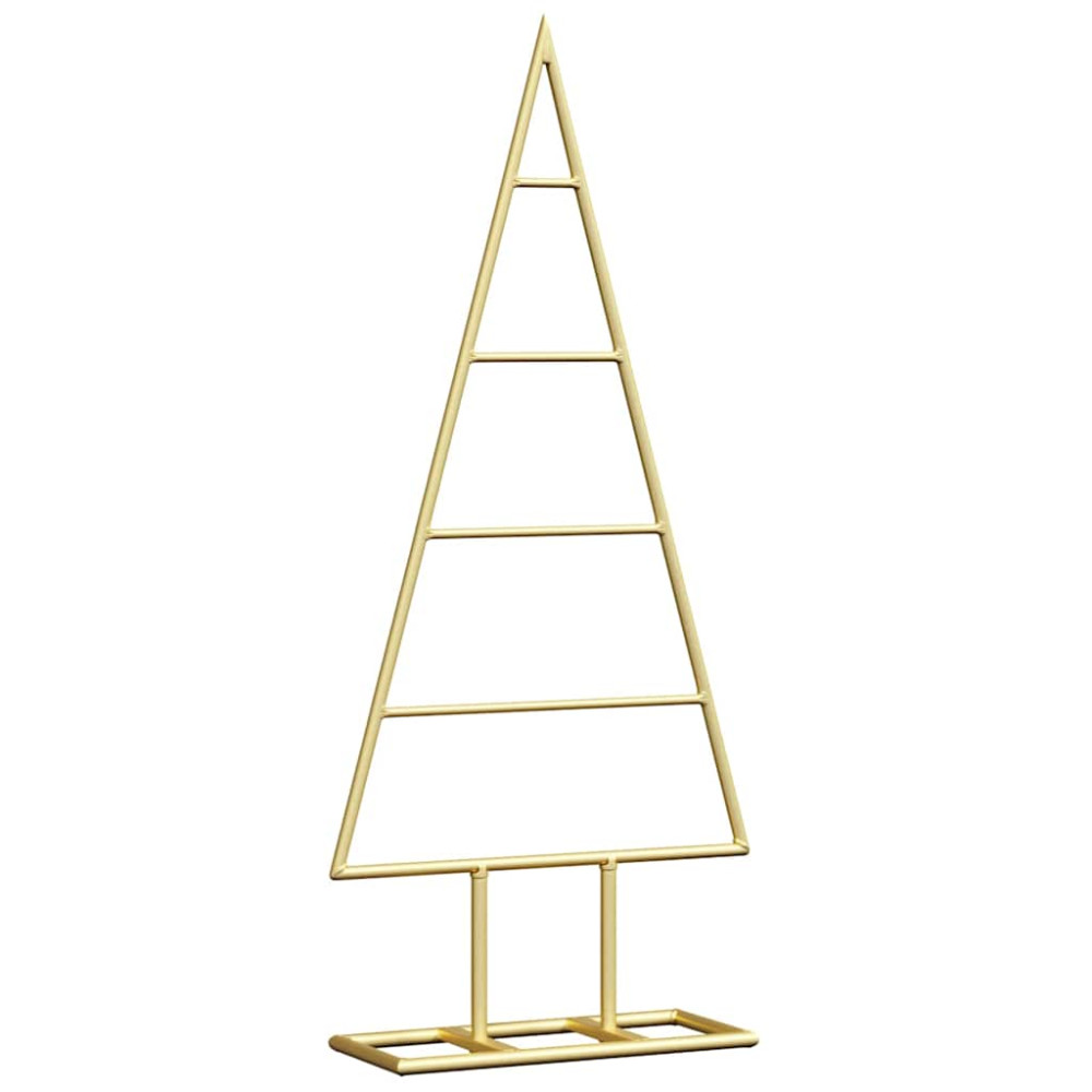 Produktbild för Metall julgran med stativ Guld 60 cm Pulverlackerad stål