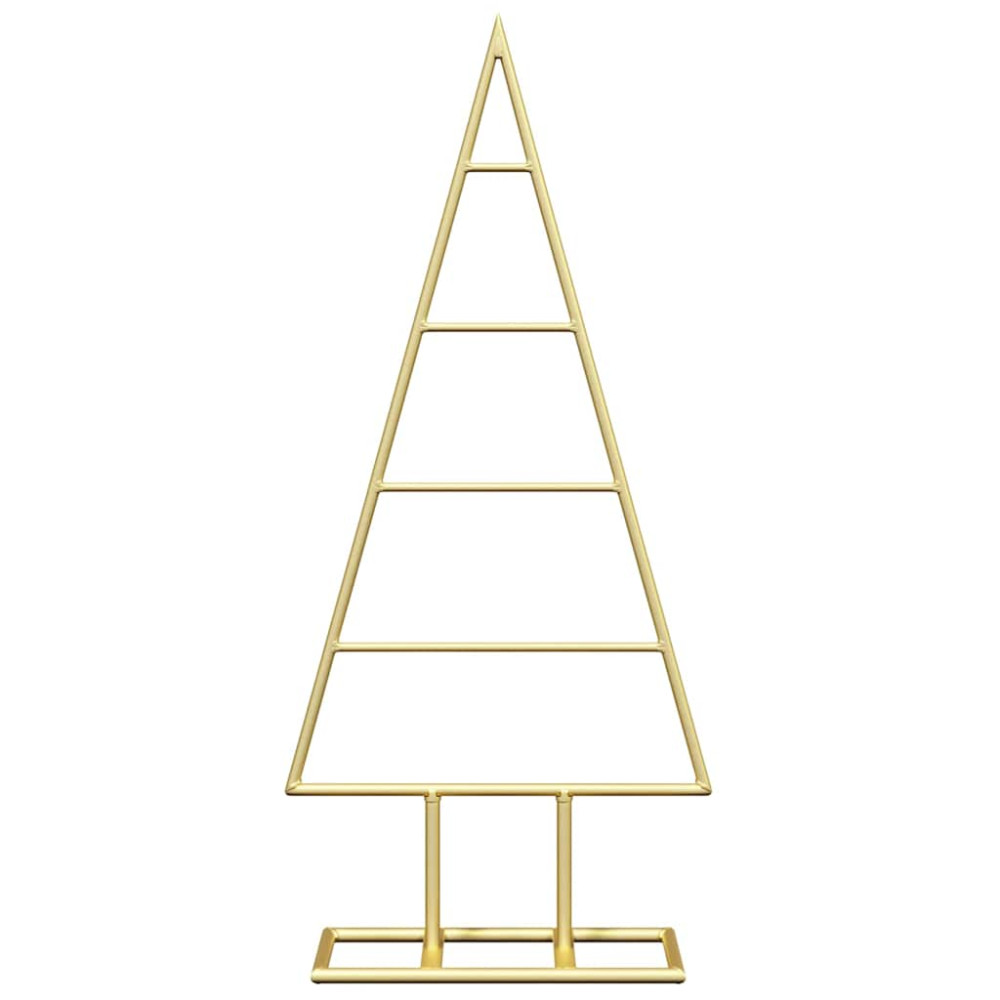 Produktbild för Metall julgran med stativ Guld 60 cm Pulverlackerad stål