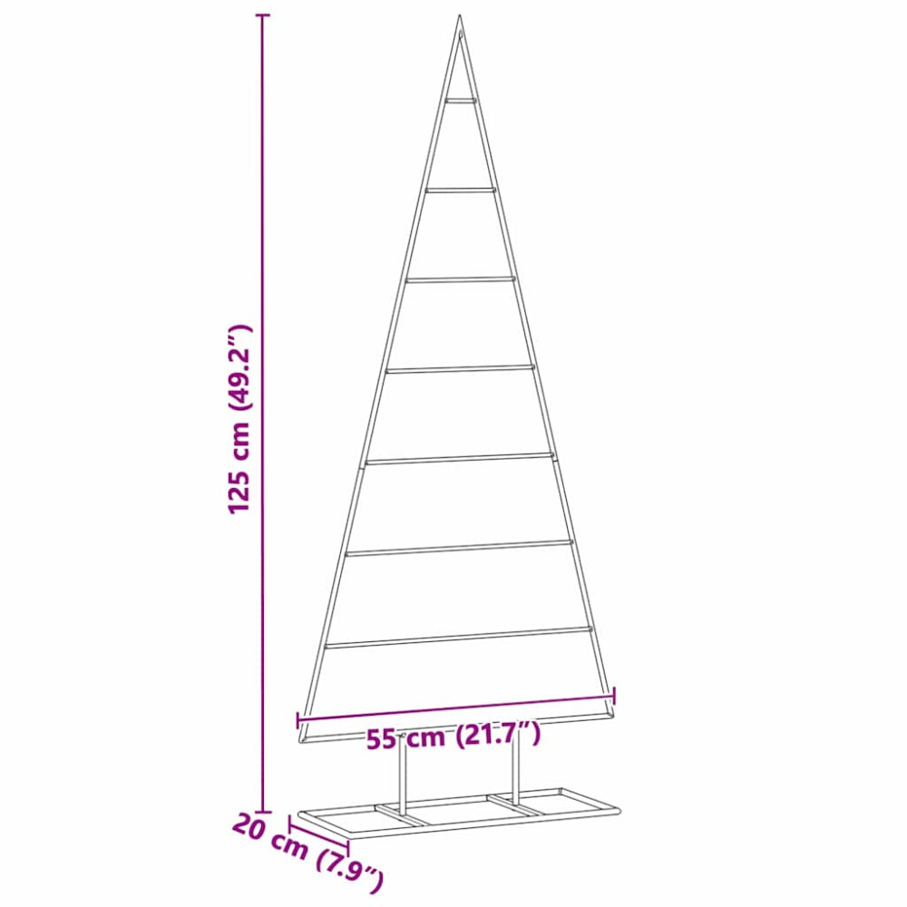 Produktbild för Metall julgran med stativ Guld 125 cm Pulverlackerad stål