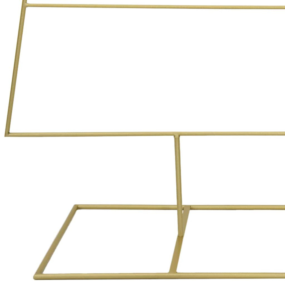Produktbild för Metall julgran med stativ Guld 211 cm Pulverlackerad stål
