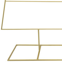 Produktbild för Metall julgran med stativ Guld 211 cm Pulverlackerad stål