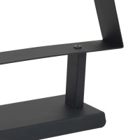 Produktbild för Metall julgran med stativ Svart 125,5 cm Stål