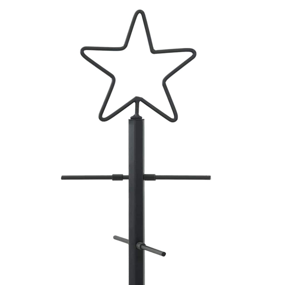 Produktbild för Metall julgran med stativ Svart 89 cm Pulverlackerad stål